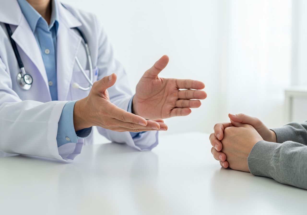 Врач беседует с пациентом